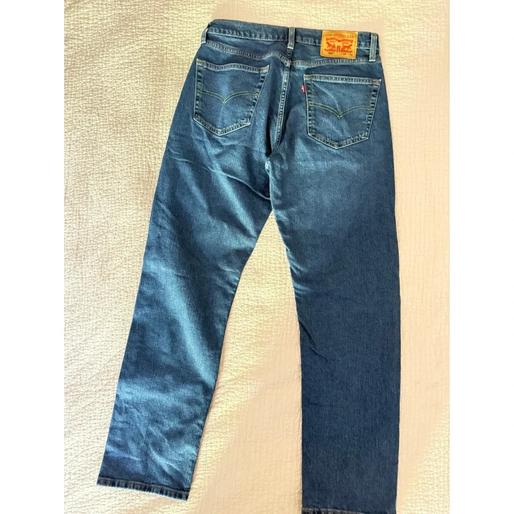 Levi's 505 Jeans Mens 32x32 Regular Fit Straight Leg Blue Denim Waterless